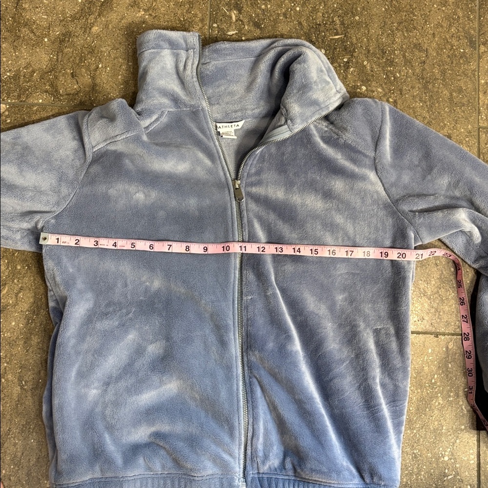 Athleta Light Cozy Karma zip fleece jacket, M, light blue - Picture 5 of 11